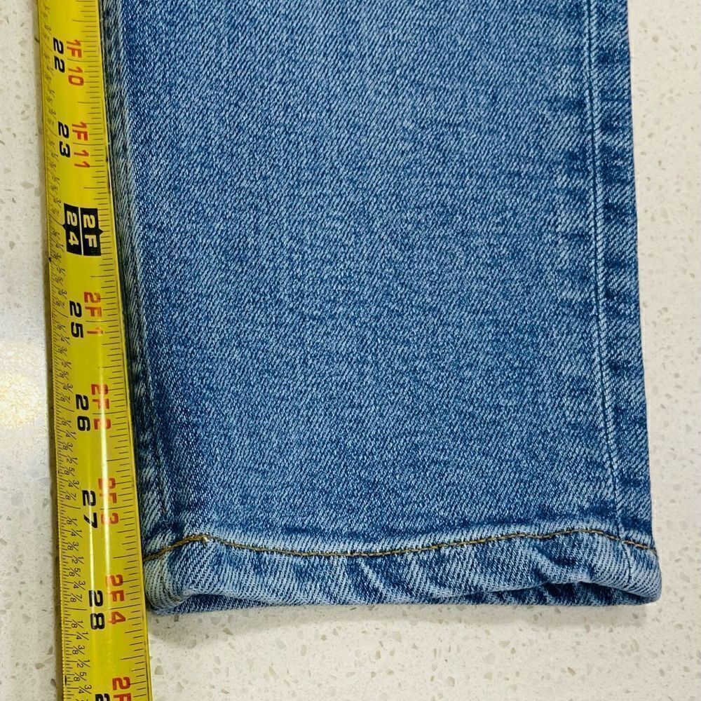 RE/DONE Stretch High Rise Straight Leg Jeans 27x28 Mid 90s Wash EUC - Picture 7 of 13